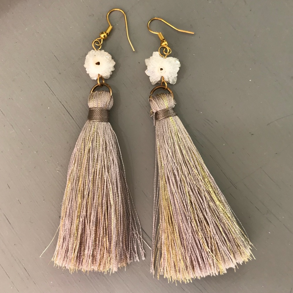 Handmade Stalactite Tassel Earrings